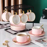 ราคา ชุดแก้วกาแฟพร้อมจานรอง แก้วกาแฟ แก้วชา แก้วเซรามิก มี4สีให้เลือก สีฟ้า สีส้ม สีเหลือง สีขาว (17697098479)