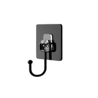 ราคา ที่ใส่เสื้อกระเป๋ากุญแจสีดำด้านสำหรับประตูที่แขวนติดผนังเสื้อคลุมตะขอแขวนเสื้อผ้าผ้าเช็ดตัวห้องน้ำตะขอที่ทนทานอเนกประสงค์ (19500144707)