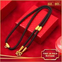ราคา สร้อยคอห้อยพระ สร้อยคอเชือกร่ม คั่นทอง ยาว 20 26นิ้ว สร้อยพระ เชือกร่ม ทองเคลือบแก้ว สร้อยคอผู้ชาย สร้อยคอ (17447901119)
