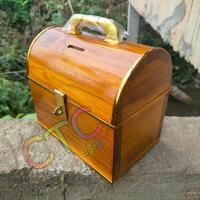 ราคา CTC ถังออมสินไม้สัก ถังใส่เงิน ทรงหีบสมบัติ กำปั่น กระปุกออมสินไม้สัก ถังใส่เงินไม้สัก (17503499938)