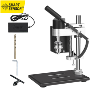 ราคา Smart Sensor Mini Bench Drill Press Stand Kit With Vise Extension Rod Sanding Sawing Accessories Variable Speed Portable Electric Benchtop Drilling Machine Precise Drill Workbench For Repair DIY Drill