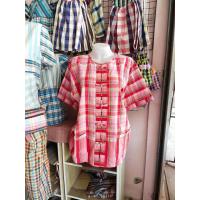 ราคา เสื้อคอกลมทรงฮ่อม เสื้อผ้าขาวม้าคอกลม กระดุมจีน กระดุมสานจริง ใส่ทำงาน เสื้อวัฒนธรรม (16237709734)