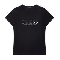 ราคา เสื้อยืดผ้าฝ้ายพรีเมี่ยมเสื้อยืดแขนสั้น ผ้าฝ้าย พิมพ์ลายโลโก้ Guess สวมใส่สบาย สําหรับผู้หญิงS 5XL (17644699184)