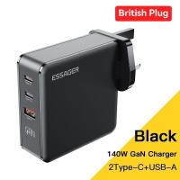 ราคา Essager 140W เครื่องชาร์จ GaN USB Type C ที่ชาร์จแล็ปท็อปหลายพอร์ต100W PD ชาร์จเร็วสำหรับ Macbook Air M1 M2 Pro IPhone Samsung 65W ตัวโทรศัพท์แท็บเล็ต Chagers (19200118826)