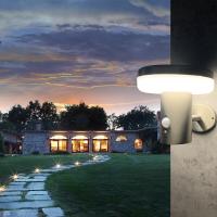 ราคา ไฟผนัง โคมไฟโซล่าเซลล์ ไฟภายนอกอาคาร ไฟติดผนัง LED ขนาด6W สแตนเลสแท้รมดำ ปรับความสว่างได้ 3 โหมด (16339578231)