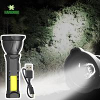 ราคา HANGROO NK 101 ไฟฉายพกพา LED COB แสงขาว ความสว่าง 2000 Lumen ชาร์จ USB ได้ ไฟฉายแรงสูง (12598690348)