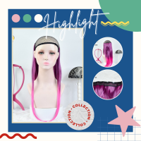 ราคา KF ผมไฮไลท์ วิกผมแฮร์พีช แบบครึ่งศรีษะ มีกิ๊บติดกับผมจริง สินค้าขายดี แฮร์พีชไฮไลท์ยาว แฮร์พีชติดกิ๊บ แฮร์พีชราคาถูก KF026 KF028 (5394006406)