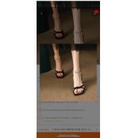 ราคา ส่งไว 34 39 รอบเท้าส้นสูง รัดข้อ แต่งสายรัดลายดอกไม้สลับโซ่ สูง6 5cm PALIN BASIC (17399593380)