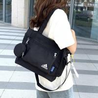 ราคา ADIDASใหม่สุภาพสตรี Oxford ผ้าสบาย ๆ Commuter Trend Tote Bag ความจุขนาดใหญ่ One Shoulder Messenger Bag (18926454388)