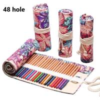 ราคา Rex TT ผ้าฝ้ายผ้าใบความจุขนาดใหญ่ดินสอสีน้ําพุปากกาผ้าม่านผ้าใบกระเป๋าปากกา 12 24 36 48 72 หลุมสร้างสรรค์น่ารักการ์ตูนแมวรูปแบบดินสอเก (12001378963)