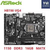 ราคา ASROCK H81M DGS เมนบอร์ดมือสองของแท้ B85m B85 H81เมนบอร์ดอินเทลเต้ารับแอลจีเอ1150 DDR3 16GB MATX (19874724261)