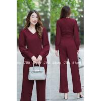 ราคา จั้มสูท ผ้าZara ดีไซส์ช่วงแขนด้วยผ้าชีฟอง ติดซิปหลัง (16174313559)