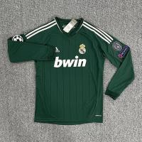 ราคา 201213 Real Madrid jersey second away long sleeved No 7 Ronaldo green water ghost Kaka Champions League retro version football uniform mens (20901290822)