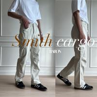 ราคา BARON Smith cargo pants กางเกงขากระบอกตรงคาร์โก้เอวสม็อค (21049769181)