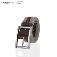 ราคา Louis Montini Canvas Belt canvas เข็มขัดผ้า แคนวาสผสมหนังแท้ หนังฟลูเกรน เข็มขัดผู้ชาย เข็มขัดแฟชั่น MCT12 (892312539)