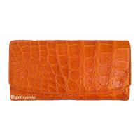 ราคา กระเป๋าสตางค์หนังจระเข้ผู้หญิงใบยาว สไตล์ 3 พับเลดี้ กระเป๋าเงิน หนังเรียบท้อง เลือกสีได้ ใส่เงิน บัตร รูป เหรียญ หนังแท้ 100 (7164350999)