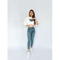 ราคา BUCKOFF รุ่น BG 2347 กางเกงยีนส์ขายาว ทรงบอย เอวสูง ผ้ายีนส์ กางเกงยีนส์ผู้หญิง (18453928411)