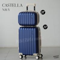 ราคา MINERVA กระเป๋าเดินทางล้อลาก รุ่น Castella 14 20 24 28 นิ้ว วัสดุ ABS แข็งแรง น้ำหนักเบา หิ้วขึ้นเครื่องบินได้ M01 by SWISHNAVY (20922638568)