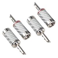 ราคา 4PCS Banana Plugs HIFI DIY Carbon Fiber Electrical Audio Speaker Cable Banana Connector Plug (18901669212)