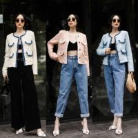 ราคา เสื้อคลุม ผ้าทวิส ทูโทน VSHOP (15956226703)