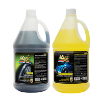 ราคา Magic Gold น้ำยาเคลือบเงายางดำรถยนต์ สูตรเข้มข้น 3 ลิตร Magic Gold แชมพูล้างรถผสมซิลิโคน สูตร 2 IN 1 ขนาด 3 ลิตร ประหยัดคุ้ม ถูกใจ (1882486)