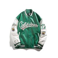 ราคา ST เสื้อแจ็กเก็ตแจ็กเก็ตหนังเครื่องแบบเบสบอลชายเสื้อคลุมลำลองปักลาย (20320496361)