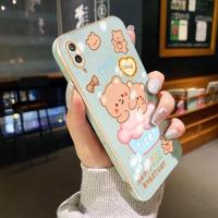 ราคา Yiเวปไซต์เคสสำหรับ Huawei Y7 Pro 2019เคสโทรศัพท์แบบใสขอบด้านข้างชุบเคสซิลิโคนลายหมีปกป้องกล้องกันกระแทก (13544826297)