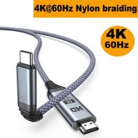 ราคา ธันเดอร์โบลท์ USB C เป็น HDMI 4K 60Hz สาย2M USB 3 1 Type C USB C เป็น HDMI 2 0สายเคเบิลสำหรับ MacBook Macbook Pro Dell XPS 13 15 (19794725382)