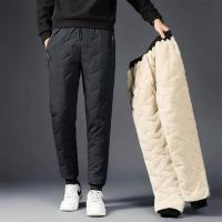 ราคา Winter Lambswool Warm Thicken Sweatpants Men Fashion Joggers Water Proof Casual Pants Men Brand Plus Fleece Plus Size Trousers (19794460721)