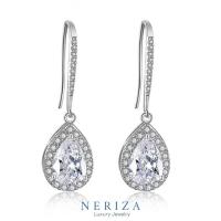 ราคา Neriza Jewelry ต่างหูเพชรสังเคราะห์ ประกายเทียบเท่าเพชรแท้ รหัส NE058 ต่างหูเจ้าสาว ต่างหูเพชรระย้า ต่างหูออกงาน (14433694914)