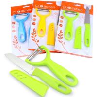 ราคา ชุดมีด2 ชิ้น พร้อมปลอกใส่มีด สำหรับปอกผักหรือผลไม้CH 2143 คละสี รุ่น Fruit Vegetable knife Peeler 05a June3 (2219664010)