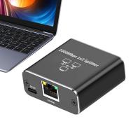 ราคา Ethernet Splitter High Speed 1 to 2 Gigabit Internet Switch 1000Mbps Ethernet Splitter High Speed Gigabit Unmanaged Ethernet Switch Network Hub Lan Splitter for Cat 5 5e 6 7 8 Cable graceful (20501307