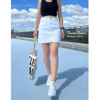 ราคา TwiceJeans กระโปรง ยีนส์ ผญ เอวสูง ผ้าไม่ยืด ทรงสอบ สีขาว ยาว 16 นิ้ว (17337271745)