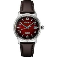 ราคา Seiko Presage Red SRPE41 Brown Leather Automatic Watch (20363698426)