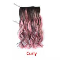 ราคา วิกผมแฟชั่นทรงตรงยาว วิกผมหยิก5คลิปต่อผม สีน้ำตาลไฮไลท์วิกผมสีแดงชมพูฟ้าเขียว (11830822077)