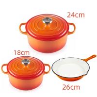 ราคา จัดส่งภายใน 24 ชม Enamel cast iron pot Enamel Cast Iron Dutch OvenBread Baking Pot with Self Basting Lid Kitchen Dining Cookware Pots Pans Enamel cast iron pots 24cm 4 3L 22cm 3 3L 18cm 2 4L (19469313