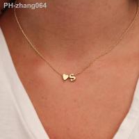 ราคา SUMENG Fashion Tiny Heart Dainty Initial Necklace Gold Silver Color Letter Name Choker Necklace For Women Pendant Jewelry Gift (19837868100)