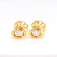 ราคา Happy Jewelry ต่างหูเพชรของแท้ ทองแท้ 9k 37 5 ขายได้ จำนำได้ ER237 (9580951045)