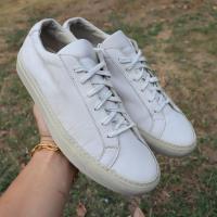 ราคา ส่งฟรี 39Eu40eu รองเท้า Common PROJECTS WHITE RETRO LOW SNEAKERS ITALY Pre owned Authentic (21361064013)