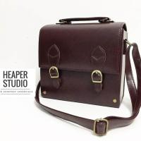 ราคา HEAPER BOX กระเป๋าหนัง PU ทรงกล่อง กระเป๋ากล้อง สะพายข้าง crossbody bag น้ำตาลอ่อน (407609358)