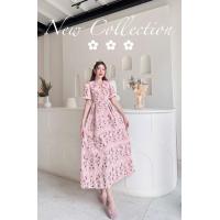 ราคา เดรสเจ้าหญิงงานปักฉลุดอกไม้มีความอลังสวยน่ารักมากใส่ไปคาเฟ่ ถ่ายรูปสวยๆสีชมพูพาสเทิล (20686487933)