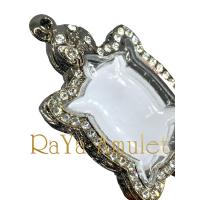 ราคา กรอบพระสำเร็จรูป งานกรอบดำฝังเพชร ทรงพญาเต่าเรือนใหญ่ รหัส 2047 (21088134260)