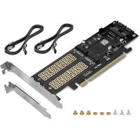 ราคา M 2 NVMe SSD NGFF To PCIE 3 0 X16 Adapter M Key B Key MSATA PCI Expansion SATA 3 in 1 Converter Riser (17690090987)