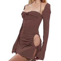 ราคา เดรสแขนยาวสายฝอ คล้องคอ สไตล์สายฝอ (21378643025)