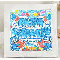 ราคา DIY Diamond Gallery Romy Happy Birthday Blessing Diamond Cartoon Handmade Gift (18622452105)