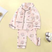 ราคา ชุดนอนเด็ก หญิง ชาย แขนยาวขายาว กระดุมหน้า คอปก เนื้อผ้าคอตตอน 100 ผ้านุ่มสบาย ใส่แล้วได้ลุคคุณหนู น่ารักมากๆ (18856898917)