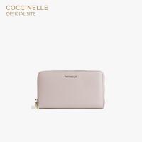 ราคา COCCINELLE กระเป๋าสตางค์ผู้หญิง รุ่น METALLIC สี LIGHT GREY (21007835543)