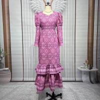 ราคา CLT เดรสผ้าไทยยาว ระบายชั้นๆ อลัง 3 ชั้น แขนตุ๊กตา สวยน่ารักมากๆๆ มีสีชมพู สีกรม สีขาว ชุดไทน ลายไทย ชุดไทยประยุกต์ ชุดไทยะบายชั้นๆ (21345972975)