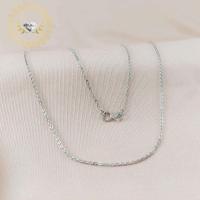 ราคา สร้อยอิตาลี 9k ลายโซ่โอ สีขาว ch035 (15470814226)