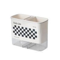 ราคา DANLE จัดส่งฟรี แขวนผนังตะเกียบกล่องเก็บของตะกร้าตะเกียบแบบไม่เจาะสำหรับห้องครัวตะเกียบป้องกันโรคราน้ำค้างระบายน้ำ (20147087253)